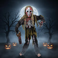 Kids' Halloween Costume Zombie Skeleton With Skull Mask And Gloves Three-Piece Set - Image 1