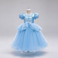 Kids' Halloween Princess Costume Dress With Tiara Wand And Accessories Set In Luxurious Satin And Layered Tulle - Image 1