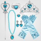 Kids' Halloween Princess Costume Dress With Tiara Wand And Accessories Set In Luxurious Satin And Layered Tulle - Image 2