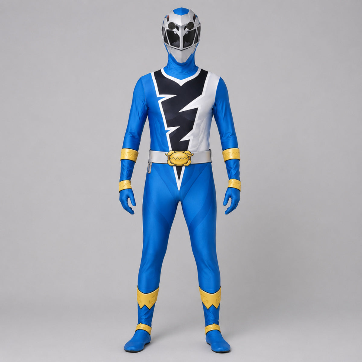 Kids' Halloween Superhero Costume Jumpsuit With Lightning Bolt Chest Panel For Instant Hero Transformation - Image 5