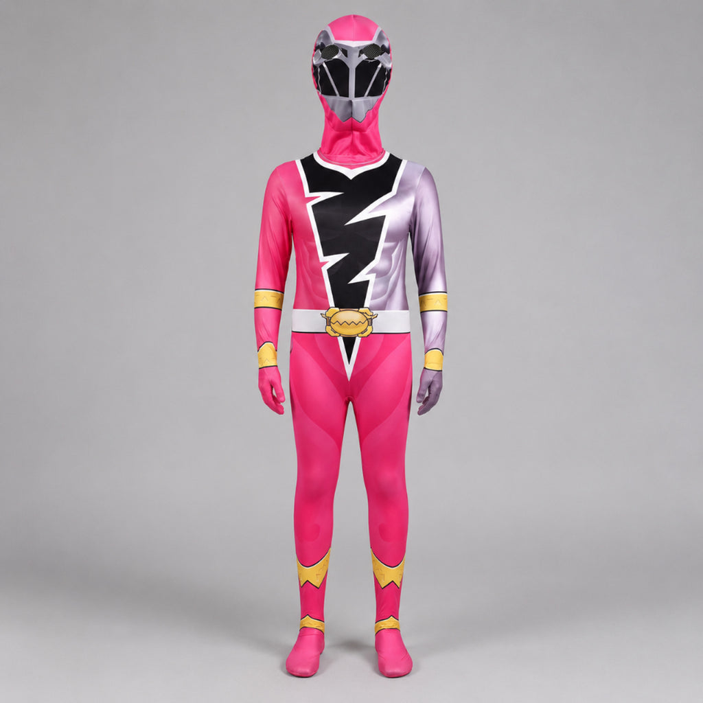 Kids' Halloween Superhero Costume Jumpsuit With Lightning Bolt Chest Panel For Instant Hero Transformation - Image 2