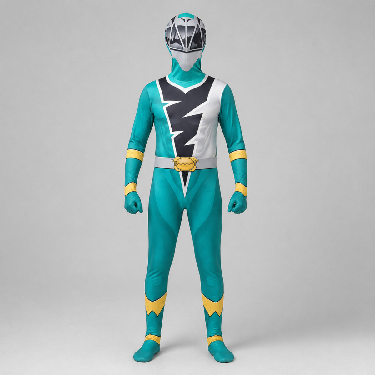 Kids' Halloween Superhero Costume Jumpsuit With Lightning Bolt Chest Panel For Instant Hero Transformation - Image 4