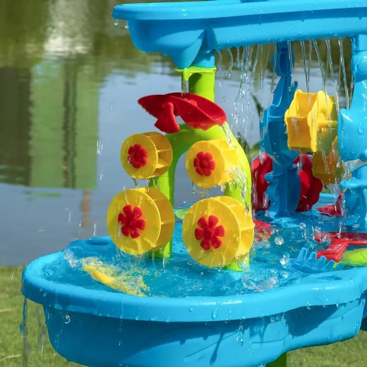 Kids' Sand And Water Table With Multi-Tier Design And 15 Accessories For Outdoor Play - Image 3
