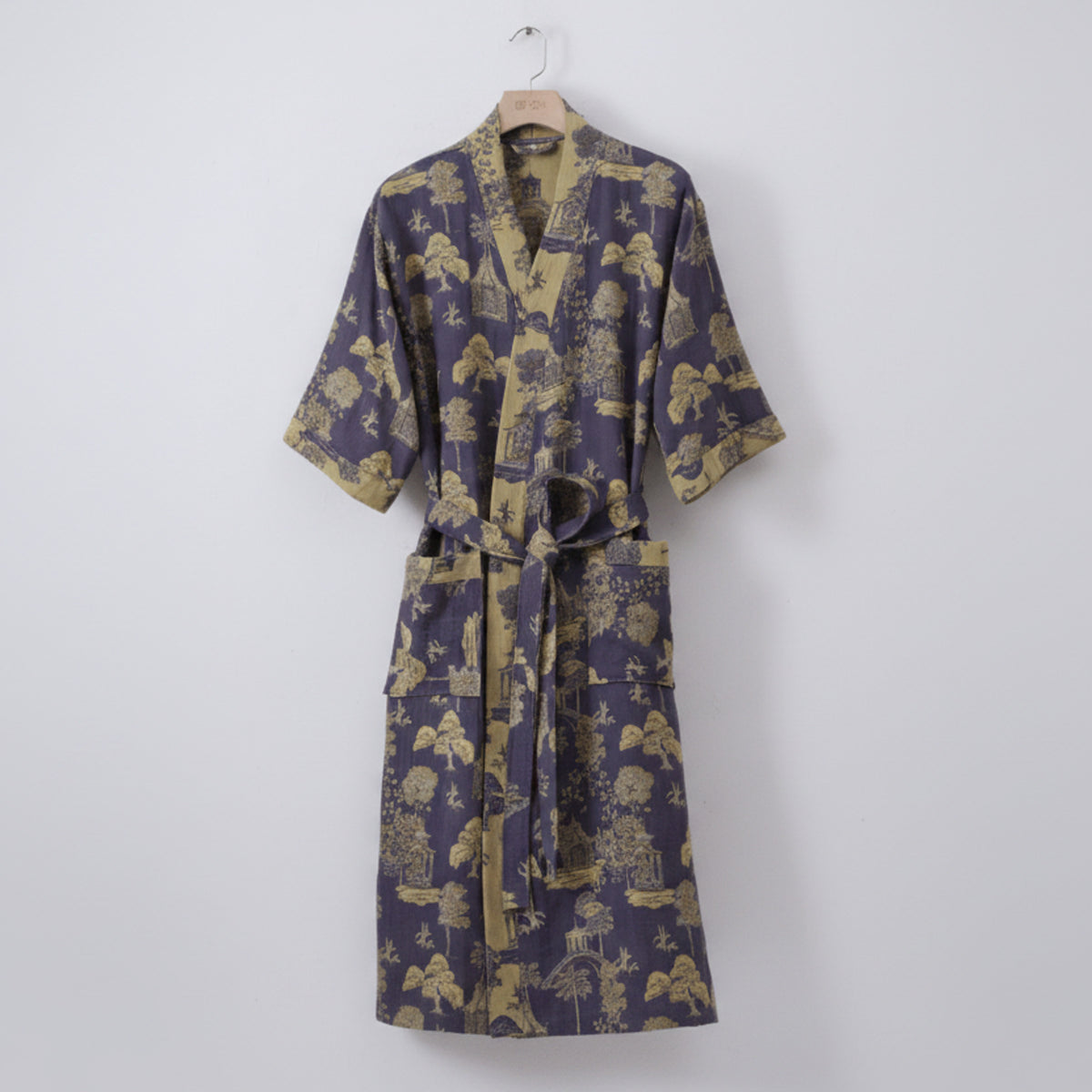 Kimono Robe with Relaxed Silhouette and Waist Belt - Image 6