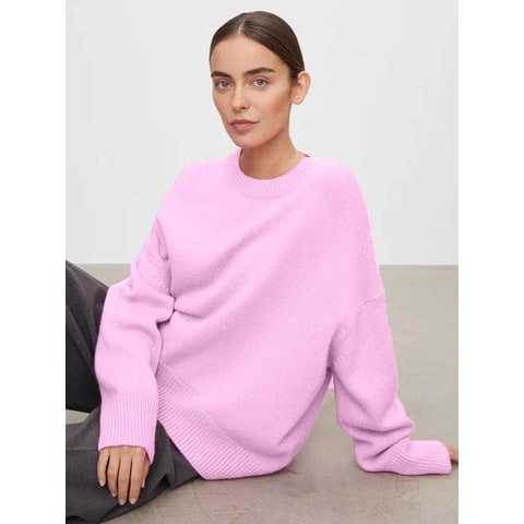 Knit Jumper with Relaxed Fit and Crew Neck - Image 4