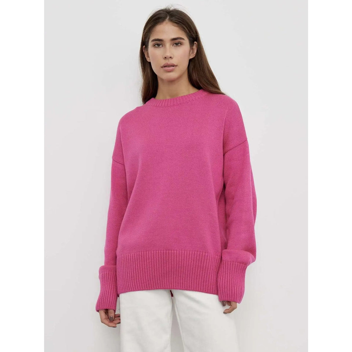 Knit Jumper with Relaxed Fit and Crew Neck - Image 5