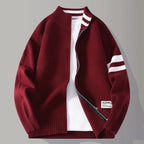 Knit Zip Sweater with Wool Blend and Ribbed Trims - Image 4