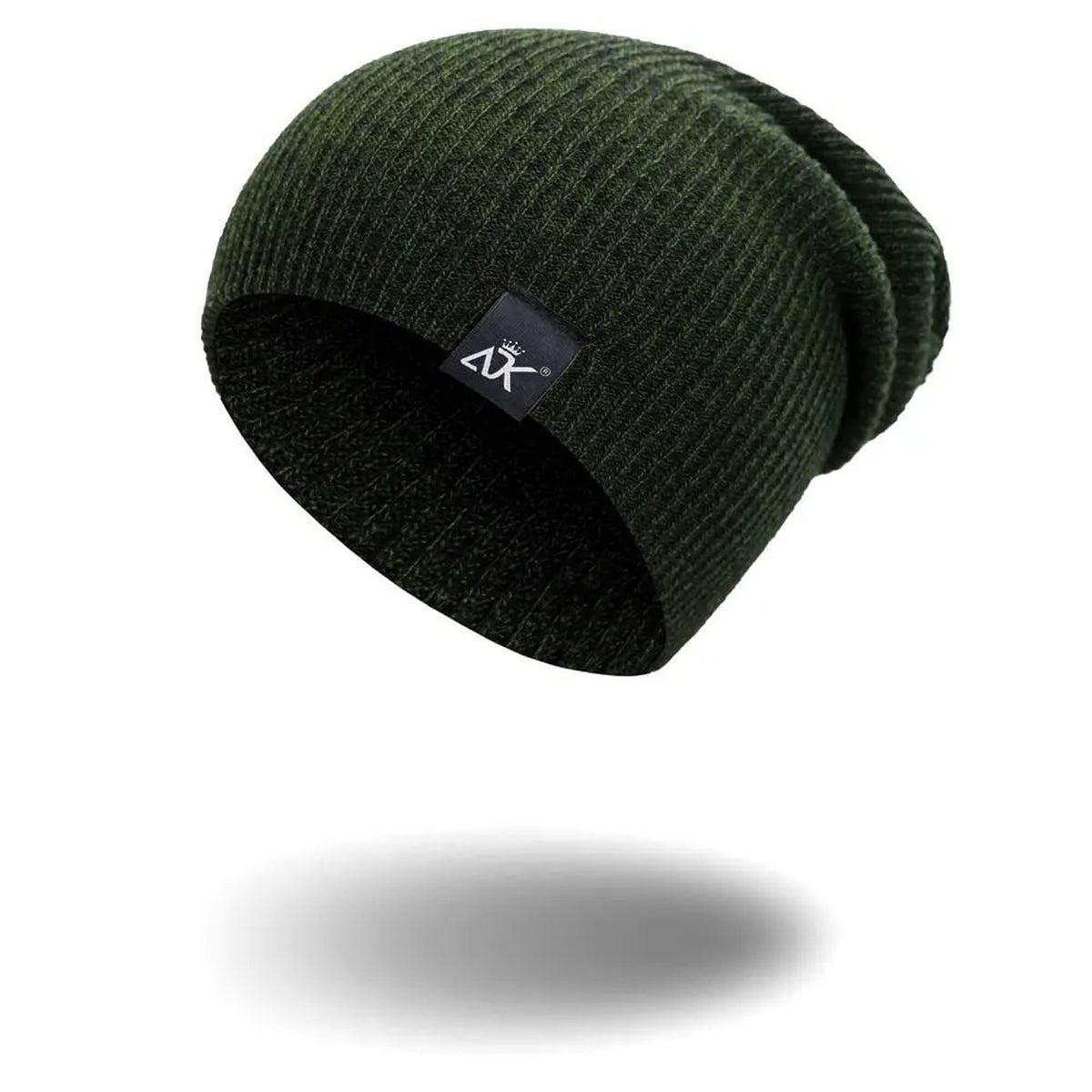 Knitted Beanie with Stretchable Slouchy Fit and Ribbed Knit - Image 3