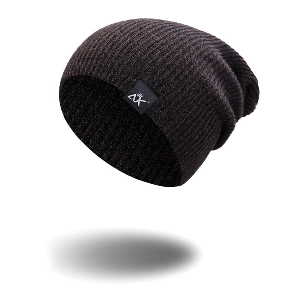 Knitted Beanie with Stretchable Slouchy Fit and Ribbed Knit - Image 2