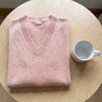 Knitted Vest Sweater V-Neck Sleeveless Pullover Solid Color - scale