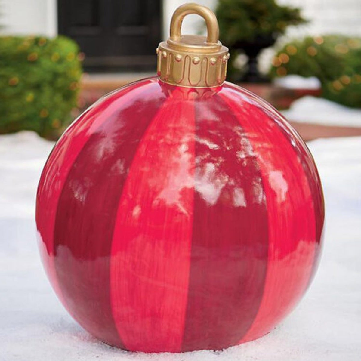 Large Inflatable Christmas Ornament With Snowflake Pattern - Image 13