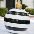 Large Inflatable Christmas Ornament With Snowflake Pattern - Image 2