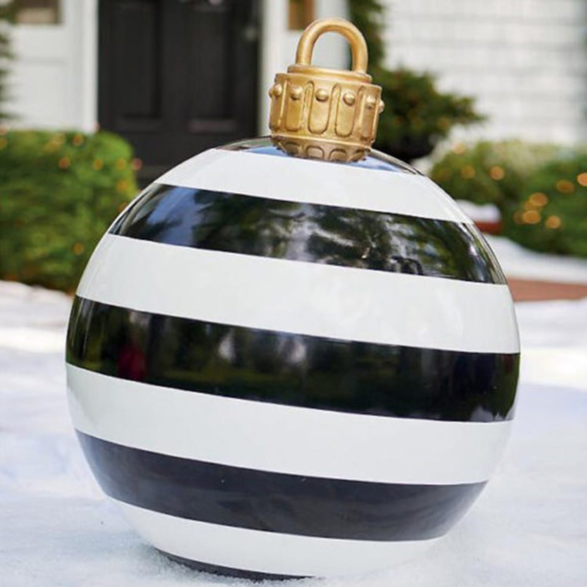Large Inflatable Christmas Ornament With Snowflake Pattern - Image 2