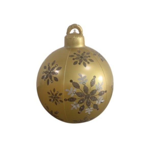 Large Inflatable Christmas Ornament With Snowflake Pattern - Image 9