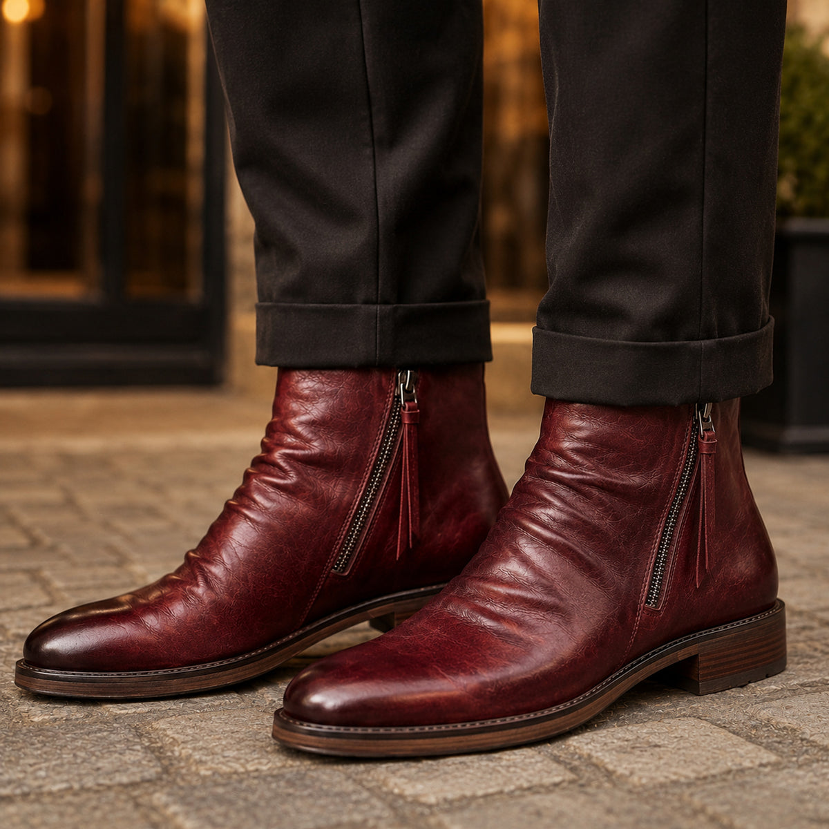 Leather Ankle Boots with Secure Side-Zip and Supportive Fit - Image 8