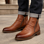 Leather Ankle Boots with Secure Side-Zip and Supportive Fit - Image 2