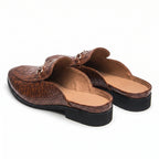 Mule Loafers with Relaxed Slip on and Horsebit Detail - angle