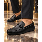 Leather Loafers with Cushioned Footbed and Slip-On Entry - Image 8