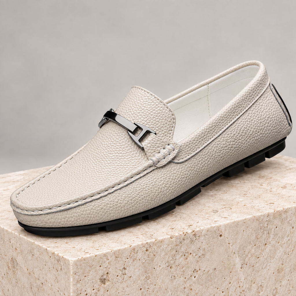 Leather Loafers with Secure Slip-On Style and Metal Hardware - Image 9