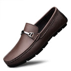 Leather Loafers with Secure Slip-On Style and Metal Hardware - Image 2