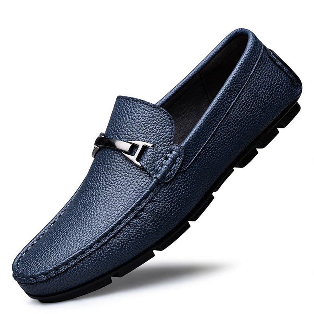 Leather Loafers with Secure Slip-On Style and Metal Hardware - Image 5