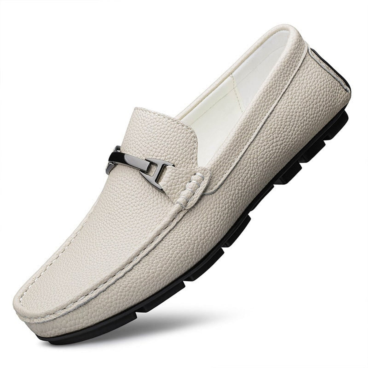 Leather Loafers with Secure Slip-On Style and Metal Hardware - Image 11