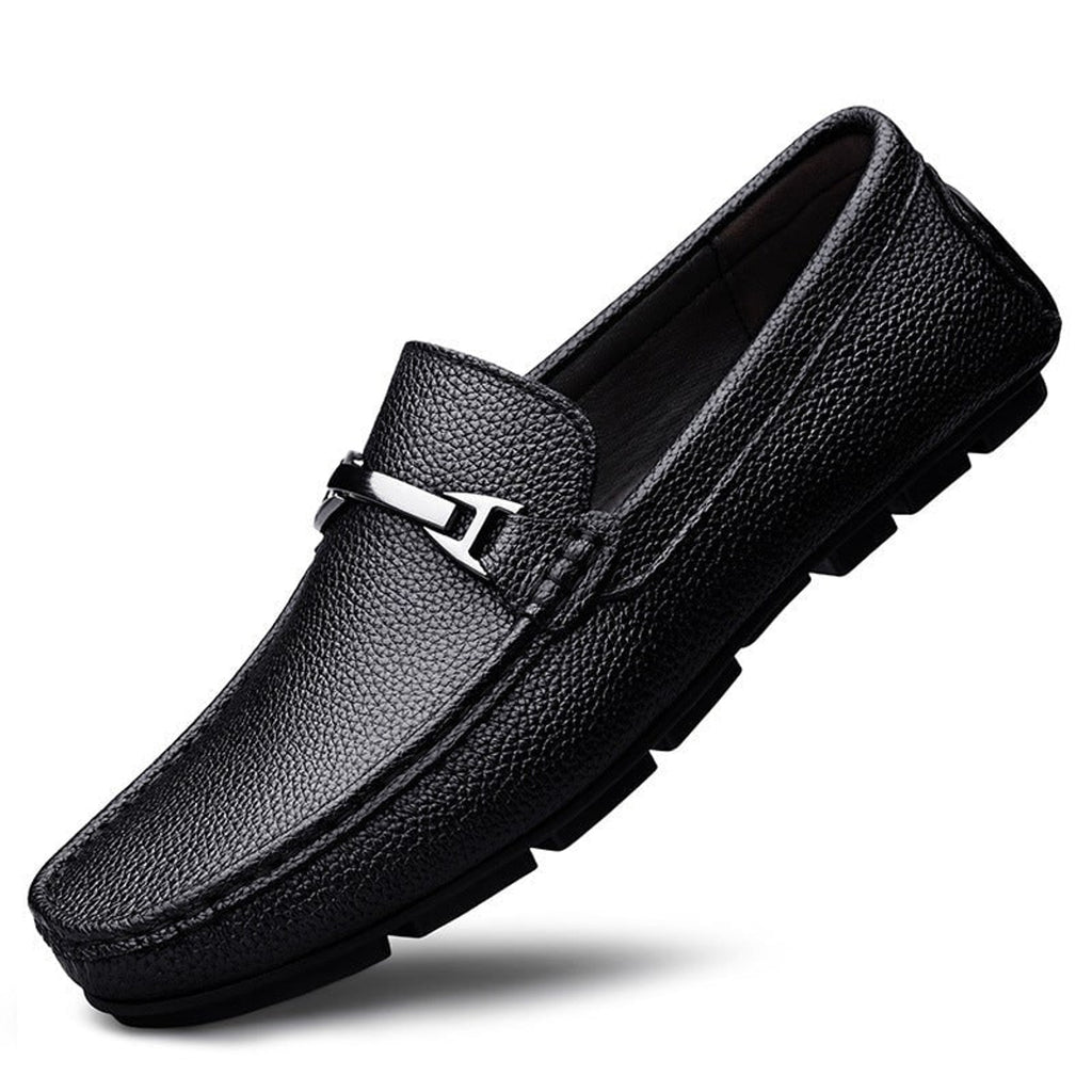 Leather Loafers with Secure Slip-On Style and Metal Hardware - Image 8