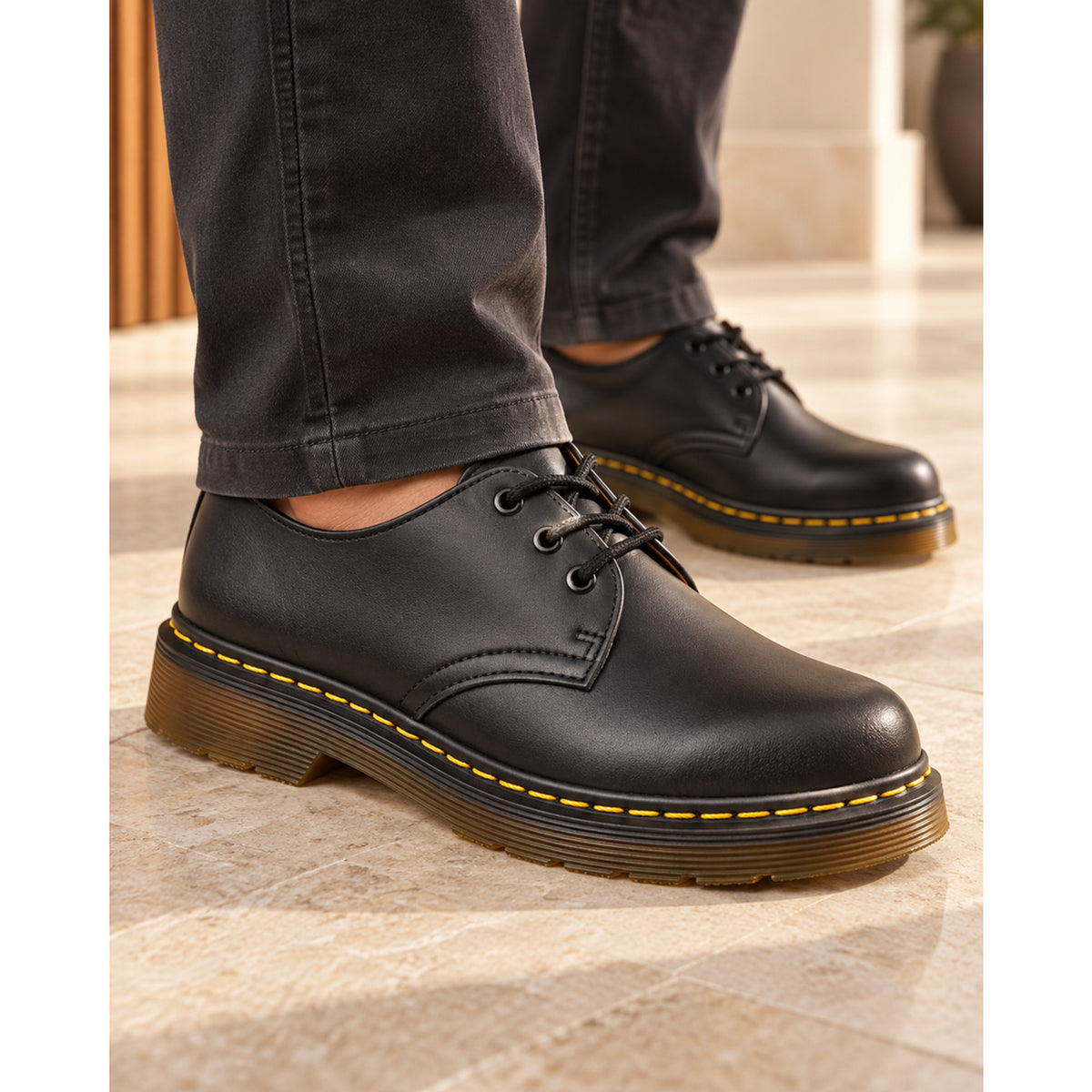 Leather Shoes with Cushioned Sole and Durable Construction - Image 2