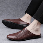 Leather Slip Ons with Secure Mule and Lattice - Image 7