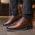 Leather Sneakers with Supportive Dress Shoe and Lace-Up - Image 4