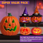 LED Jack O'lantern Halloween Light Up Pumpkins With LED Light Battery Operated Freestanding Display For Halloween Decor - Image 4