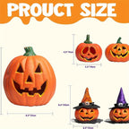 LED Jack O'lantern Halloween Light Up Pumpkins With LED Light Battery Operated Freestanding Display For Halloween Decor - Image 5