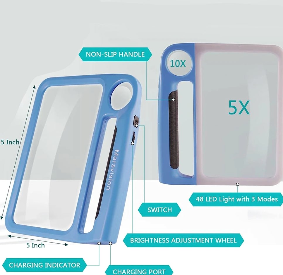 LED Magnifying Glass With 5x & 10x Magnification 48 Leds And USB - Image 9