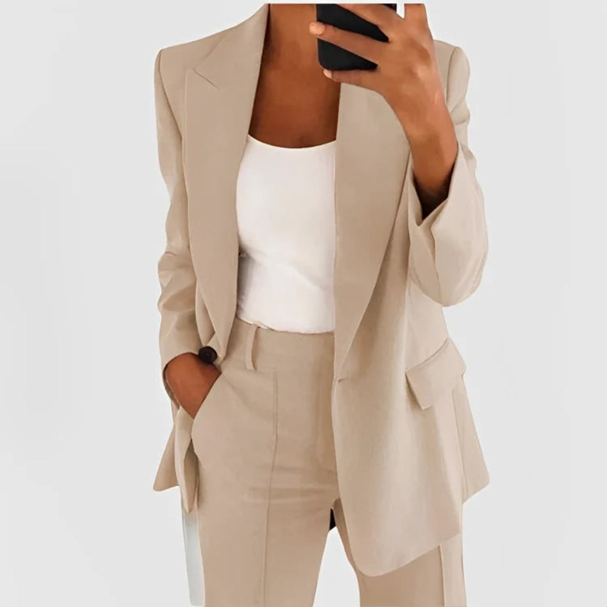 Leg Trousers with Streamlined Tailored Fit and Wide Leg - Image 2