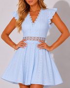 NOVA | Women's Summer Mini Dress – V-Neck Summer Holiday Dress