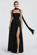 NOVA | Women’s Bodycon Maxi Dress – Sleeveless Split Evening Dress