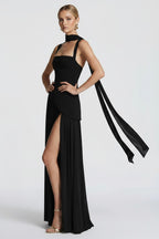 NOVA | Women’s Bodycon Maxi Dress – Sleeveless Split Evening Dress
