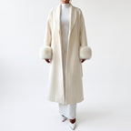 Longline Coat with Flattering Relaxed Fit and Cuffs - studio