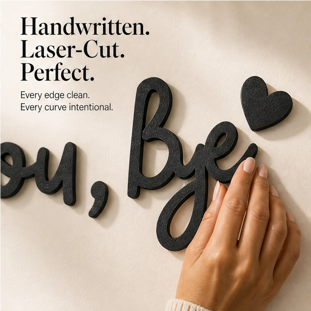 Love You Bye Carved Wooden Entryway Sign No-Drill Wall Decor For Your Door - Image 6