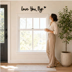 Love You Bye Carved Wooden Entryway Sign No-Drill Wall Decor For Your Door - Image 8