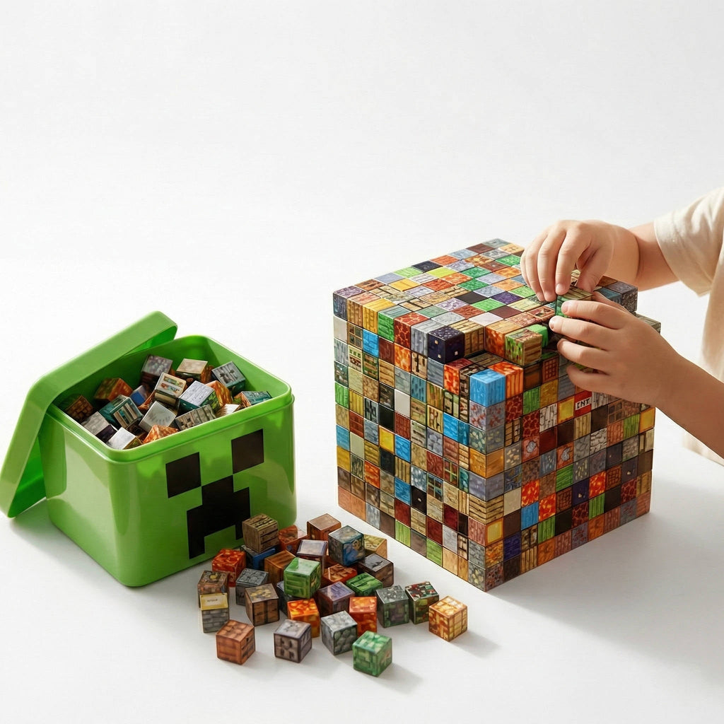 Magnetic Building Blocks 205-Piece Set With Storage Box And Figurines For Kids - Image 1