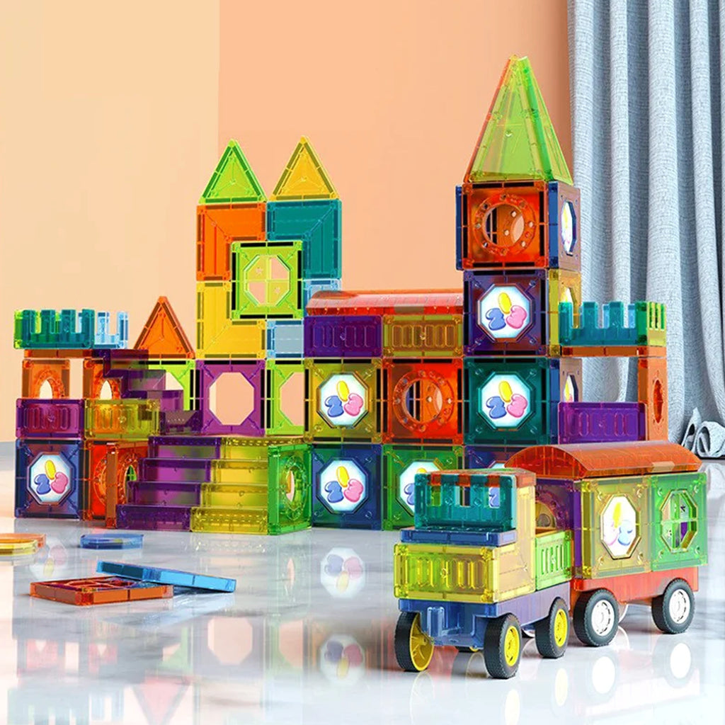 Magnetic Building Blocks 69-Piece Stem Construction Set For Kids - Image 4