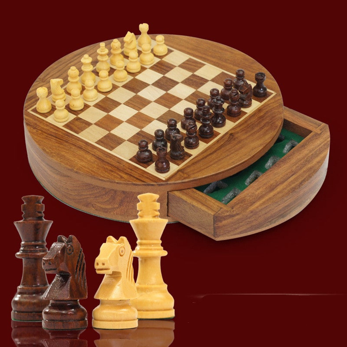 Magnetic Chess Set For Kids Educational Disc Travel Game - Image 2