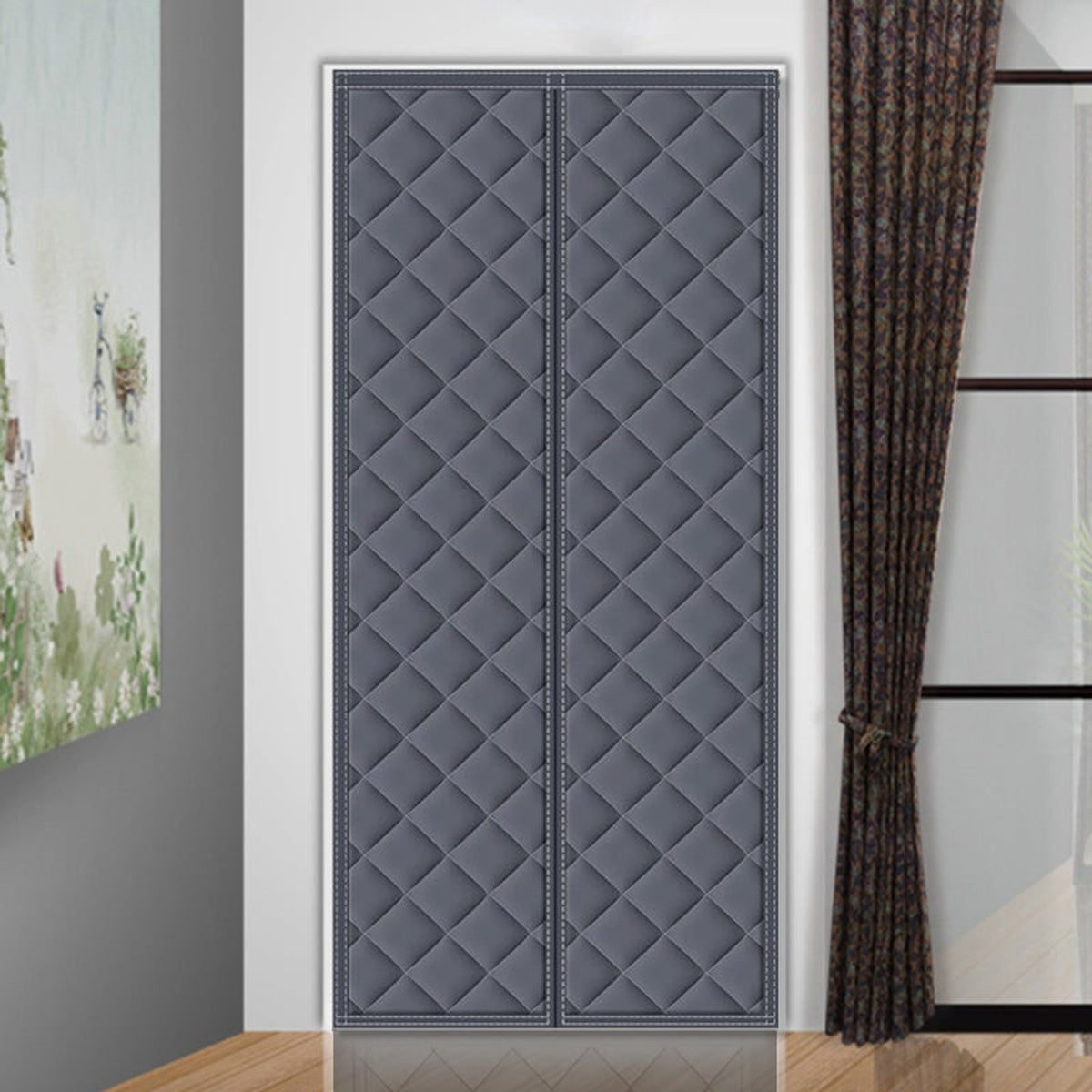 Magnetic Door Insulation Curtain Thermal Winter Block For Energy Conservation - Image 4