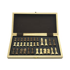 Magnetic Folding Chess Board With Solid Wood Pieces Travel Chess Set - Image 5