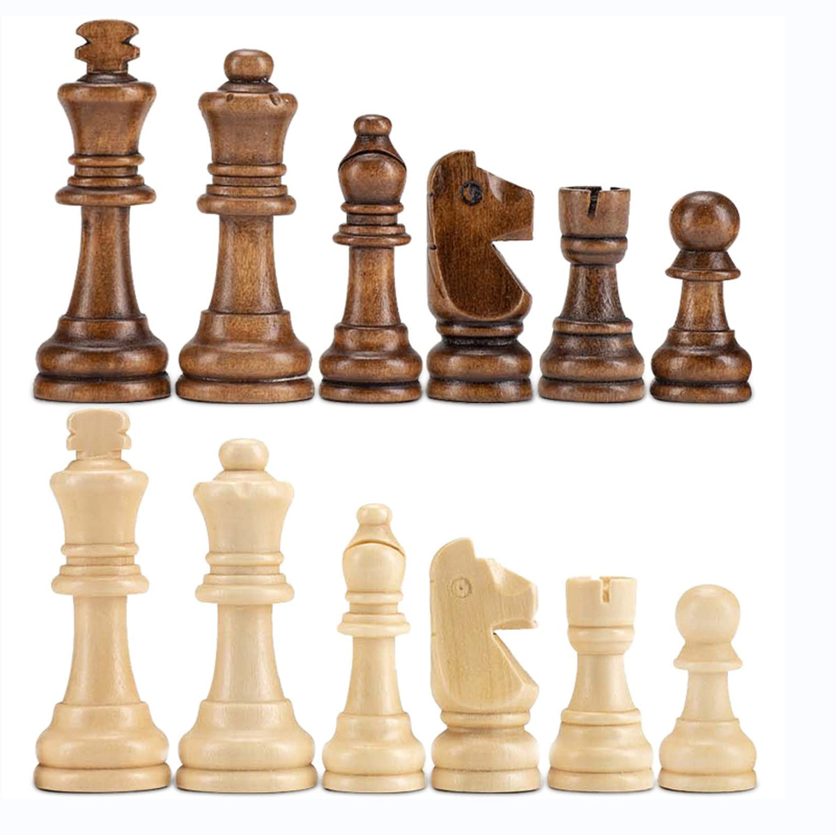 Magnetic Folding Chess Board With Solid Wood Pieces Travel Chess Set - Image 1