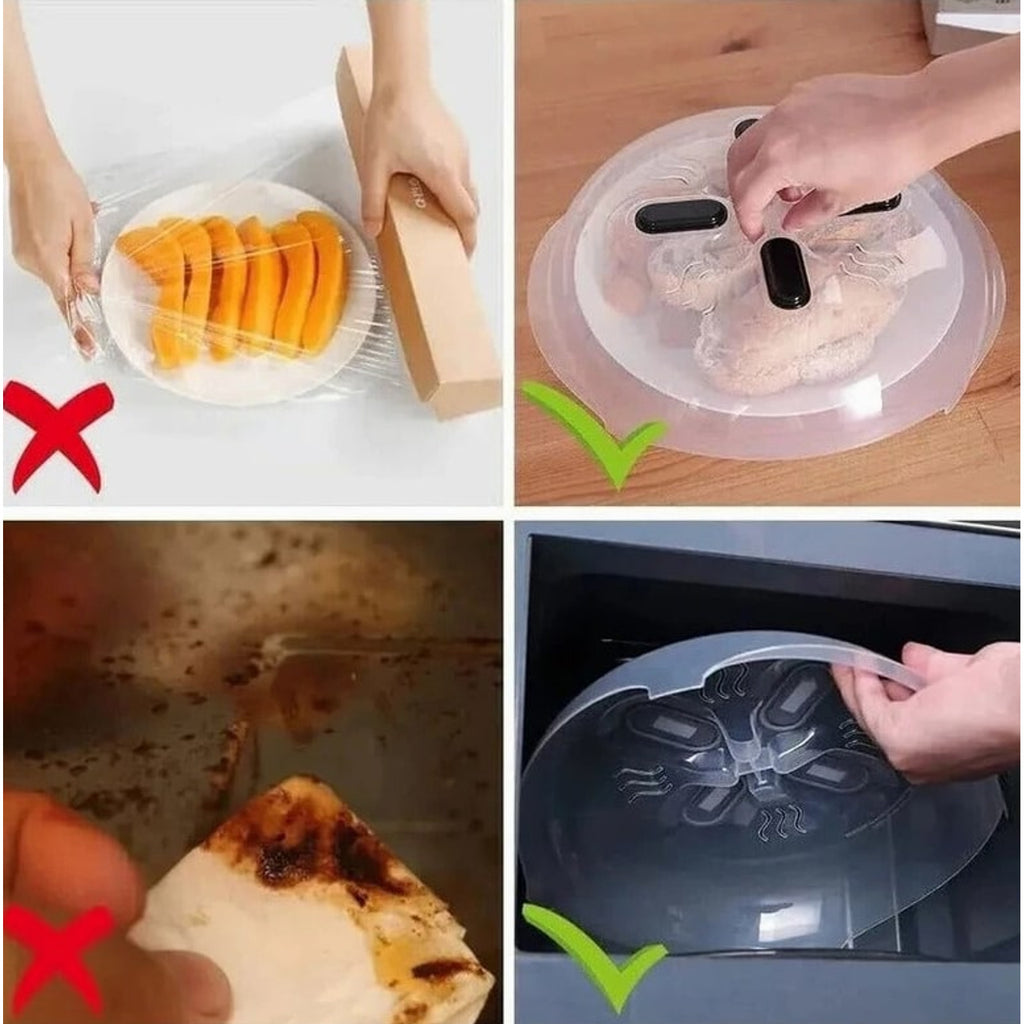Magnetic Microwave Splatter Cover With Steam Vents For Even Heating And Easy Storage - Image 5
