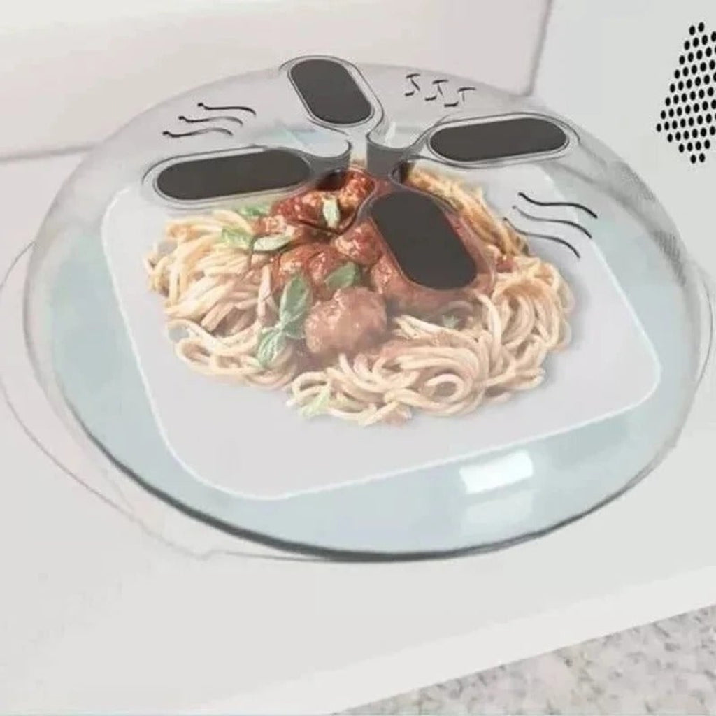 Magnetic Microwave Splatter Cover With Steam Vents For Even Heating And Easy Storage - Image 1