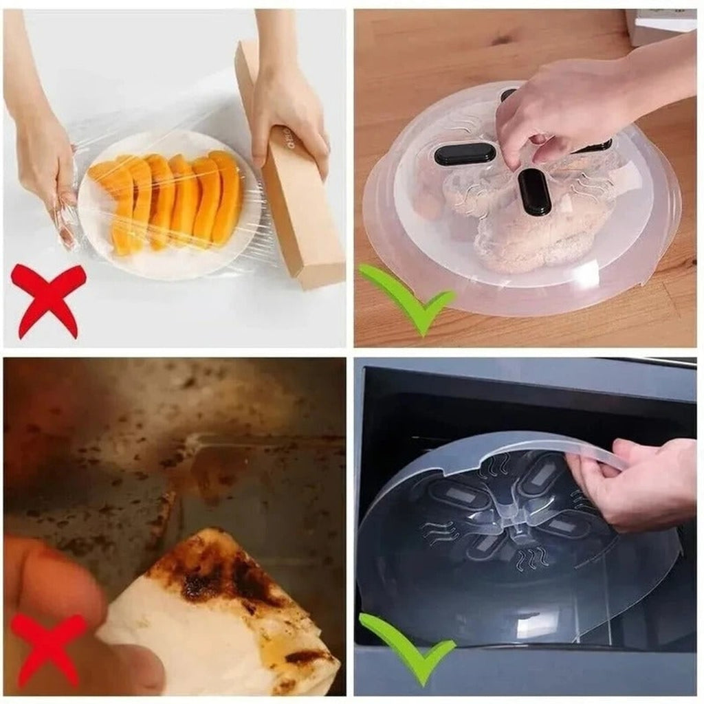 Magnetic Microwave Splatter Cover With Steam Vents For Even Heating And Easy Storage - Image 4