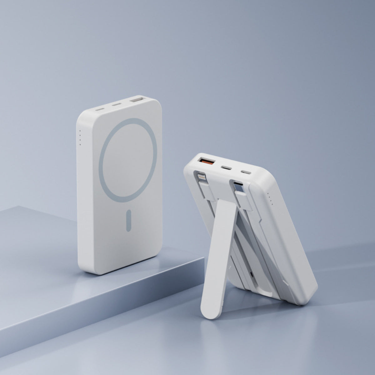 Magnetic Wireless Power Bank With Stand 10 000mAh Portable Charger For Fast Charging - Image 1